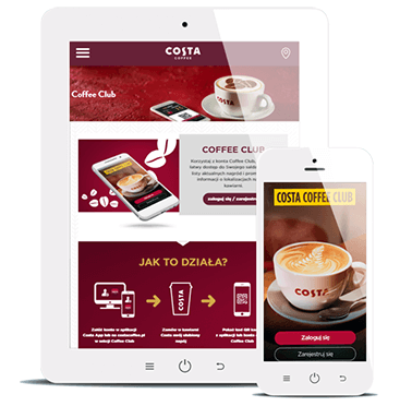 Dedykowana platforma zarządzająca programem lojalnościowym Costa Coffee