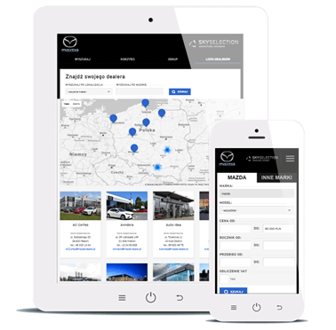 Serwis internetowy SkySelection dla Mazda