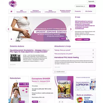Serwis www dla NUTRICIA Polska