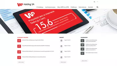 Serwis relacji inwestorskich dla WP Holding S.A.