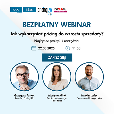 Jak zwiększyć sprzedaż dzięki pricingowi? Bezpłatny webinar już 22 maja