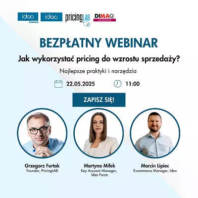 Jak zwiększyć sprzedaż dzięki pricingowi? Bezpłatny webinar już 22 maja