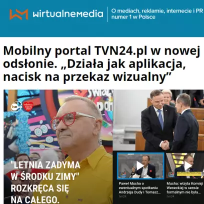Mobilny portal TVN24.pl w nowej odsłonie oceniają specjaliści agencji interaktywnych.