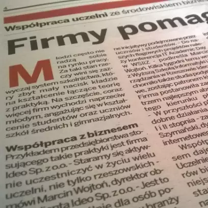 Firmy pomagają zdobyć wiedzę