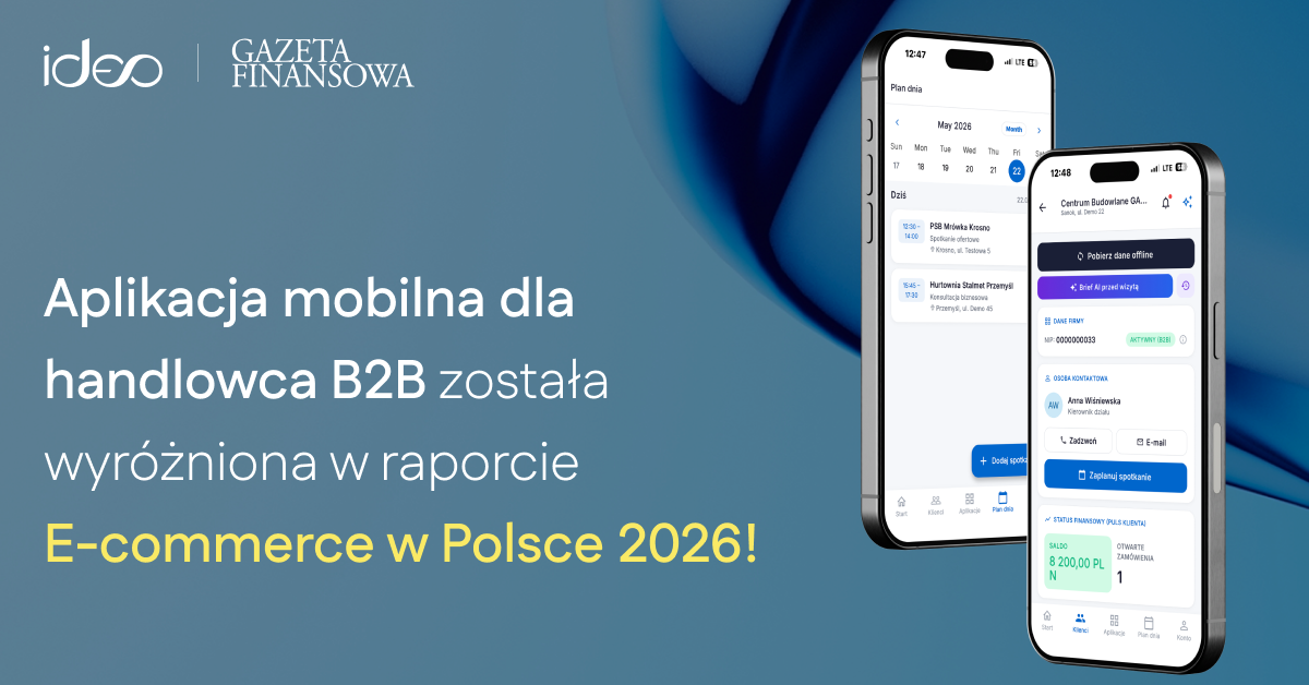 aplikacja mobilna B2B - wyróżnienie