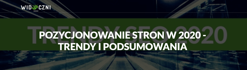 Pozycjonowanie stron internetowych w 2020