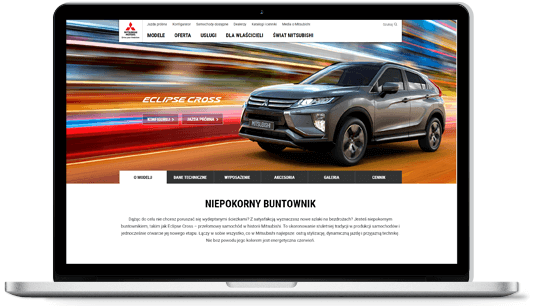 Strona www dla Mitsubishi Motors Poland / Nasze wybrane